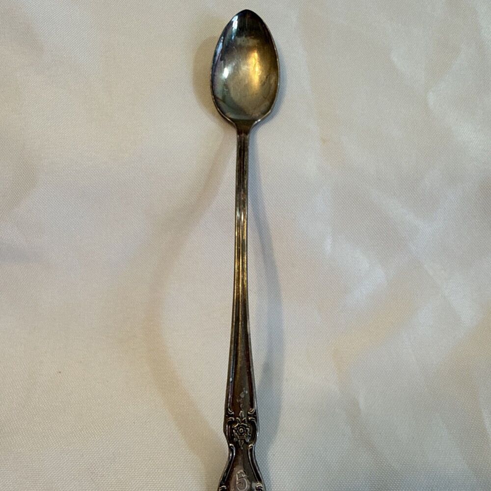 ICED TEA SPOONS Vintage OLD COMPANY silverplate: SIGNATURE